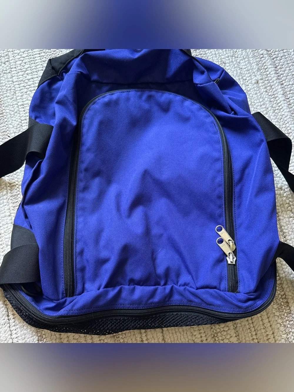 The North Face Backpack Duffle Bag Blue And Black Retro Bag Y2k VTG Vintage